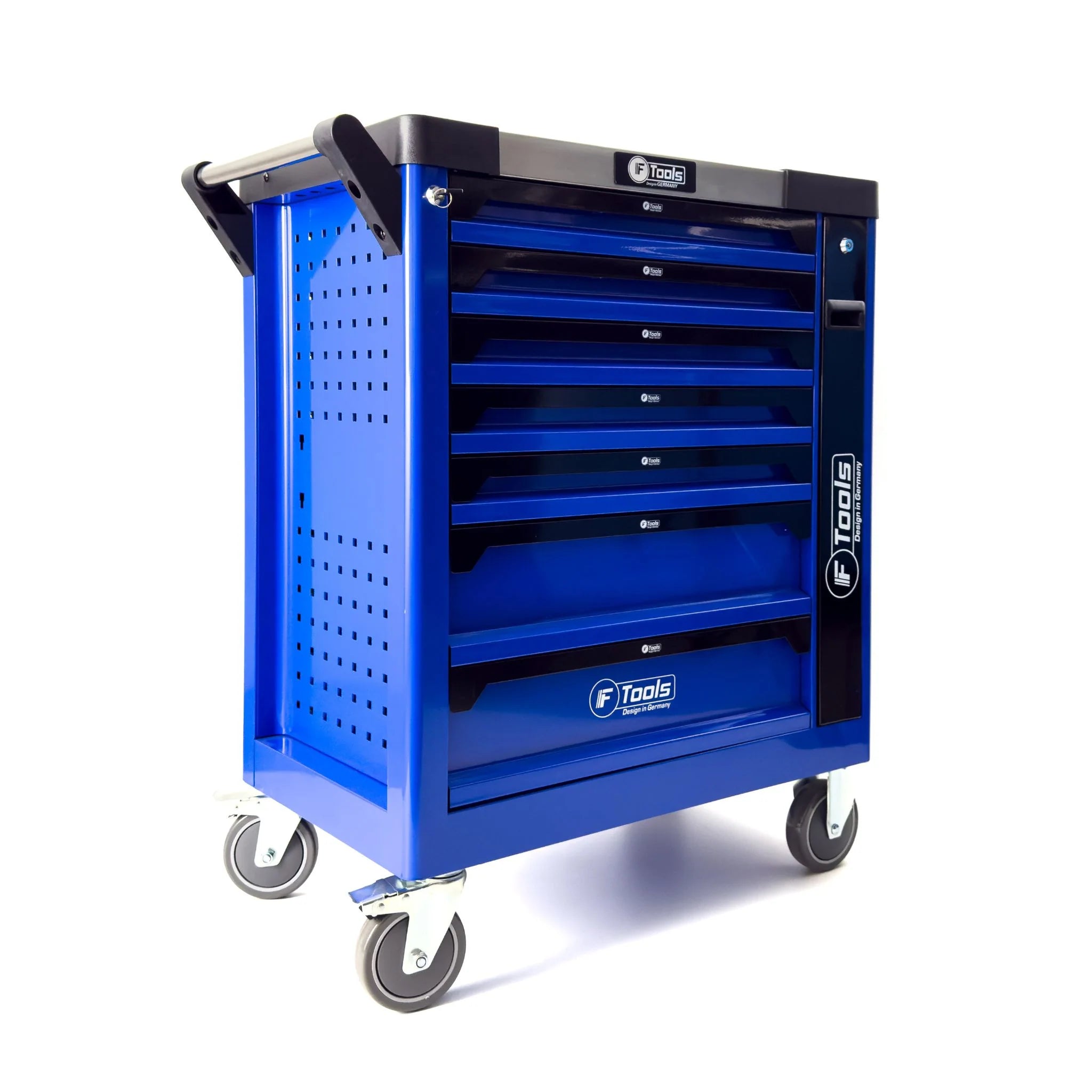 F-Tools Professional Workshop Trolley with 6 Equipped Drawers and Storage Compartment (BL) image 0