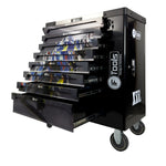 F-Tools Workshop Trolley 8 Full Drawers Side Storage Space (BK) image 2