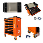 F-Tools workshop trolley 8 full drawers Side storage space (OG) image 4