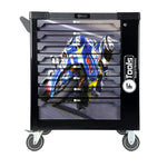 F-Tools Workshop Trolley 8 Full Drawers Side Storage Space (BK) image 1