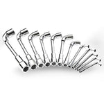 12-piece 6-sided hex socket wrench set from 8 to 19 mm image 1