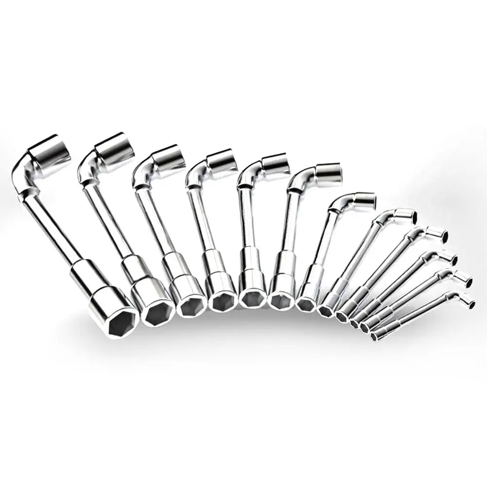 12-piece 6-sided hex socket wrench set from 8 to 19 mm image 1
