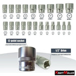 Set of 21 nuts with 12 and 6 point profile image 3