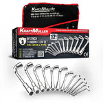 12-piece 6-sided hex socket wrench set from 8 to 19 mm image 0
